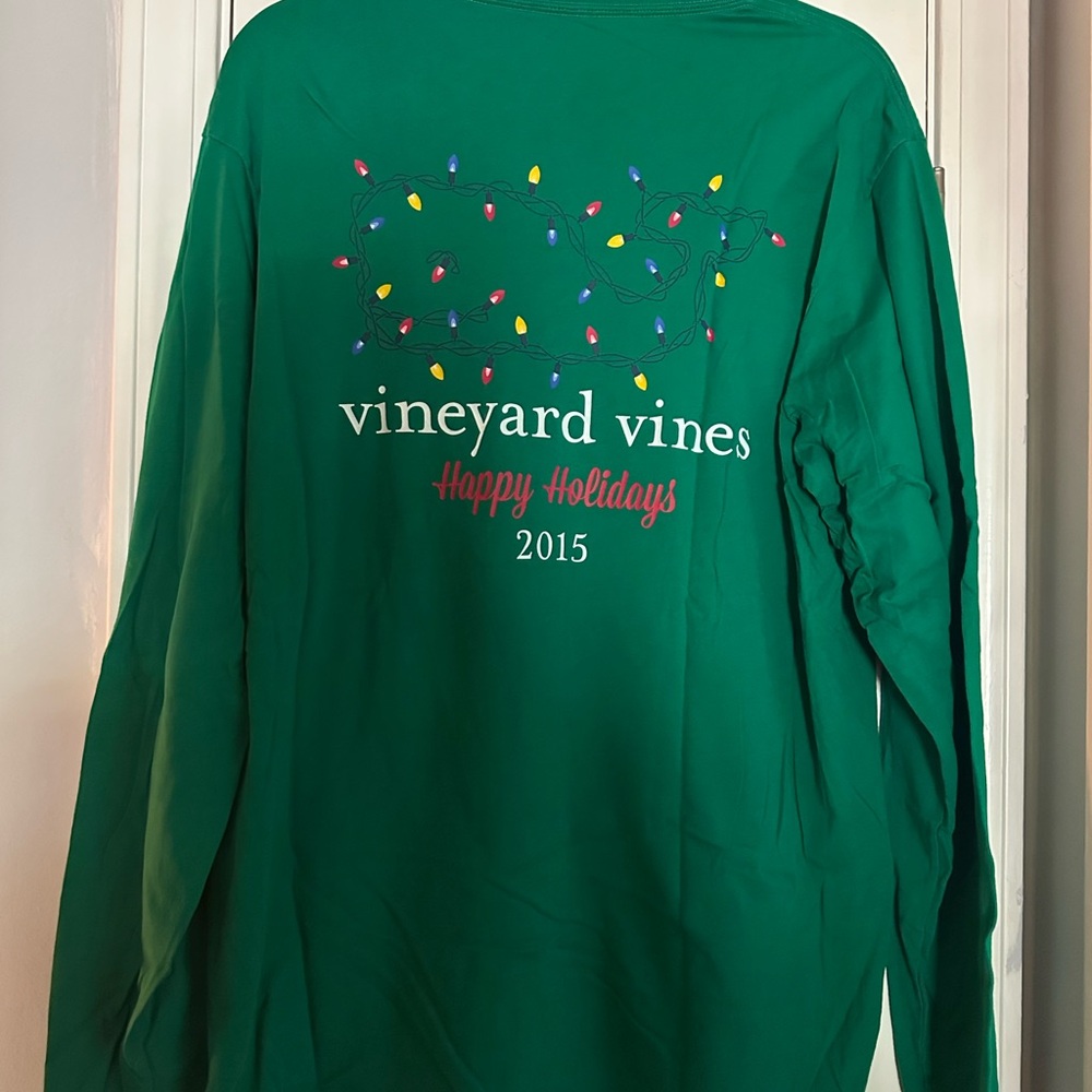 Vineyard Vines Men's Holiday Long Sleeve Tee - Picture 4 of 4